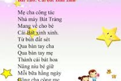 Bài thơ: Cái bát xinh xinh ( Lớp Lá C)